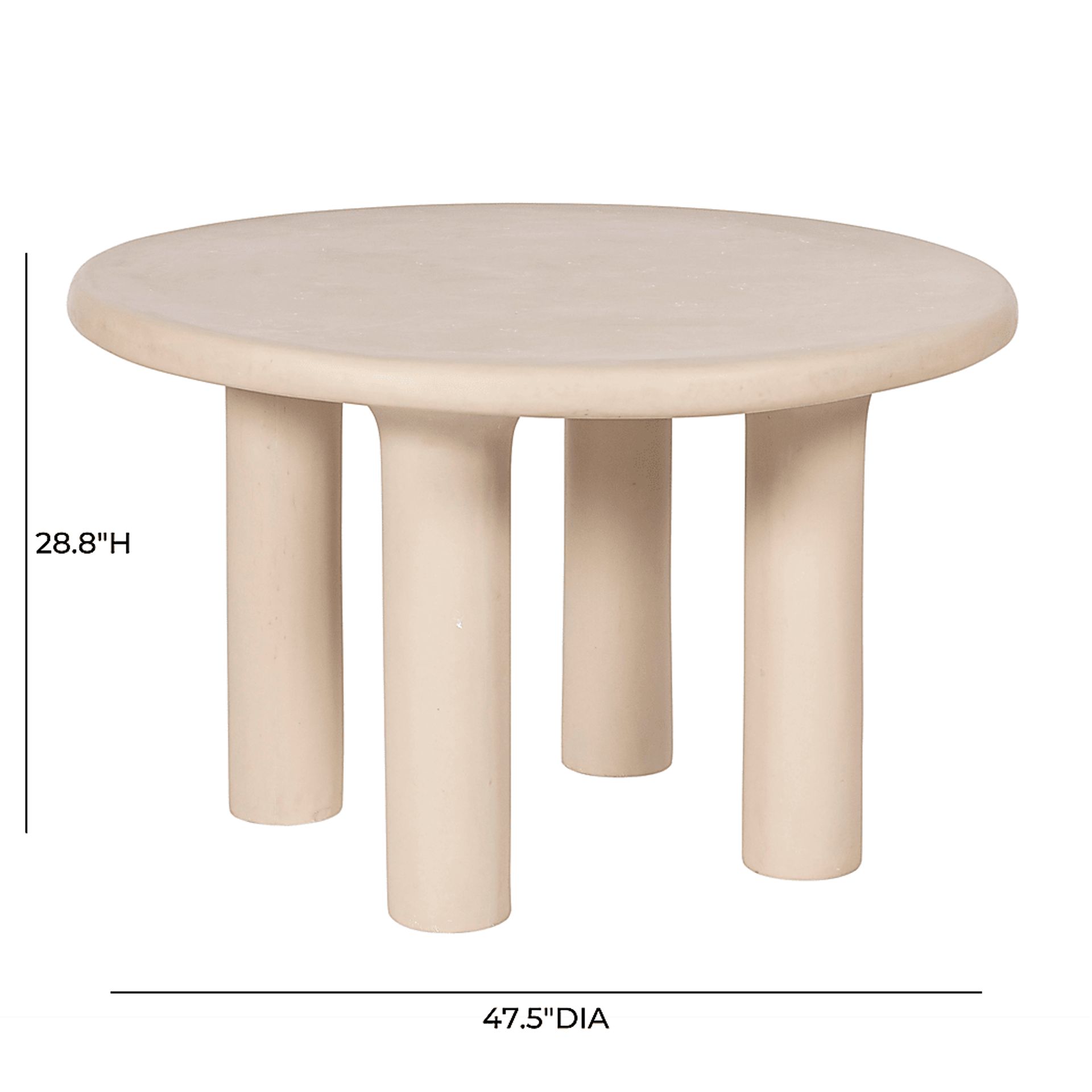 Outdoor Floydy Cream Dining Table - Image 6