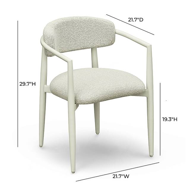 Outdoor Fryburg Cream Arm Chair - Thumbnail - Image 5