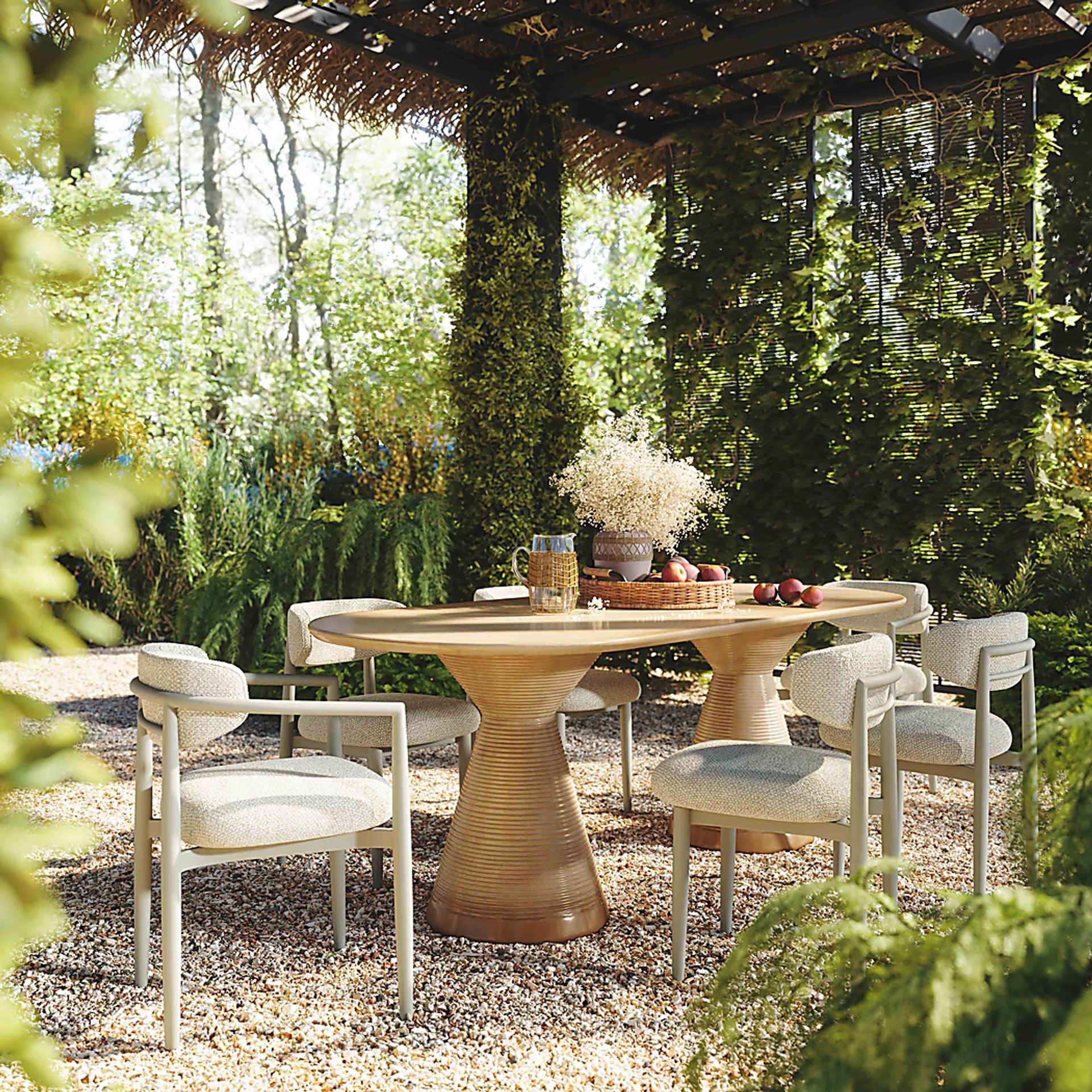 Outdoor Fryburg Cream Side Chair - Image 2