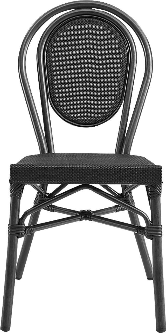 Outdoor Gately Black Dining Chair, Set of 2 - Thumbnail - Image 3