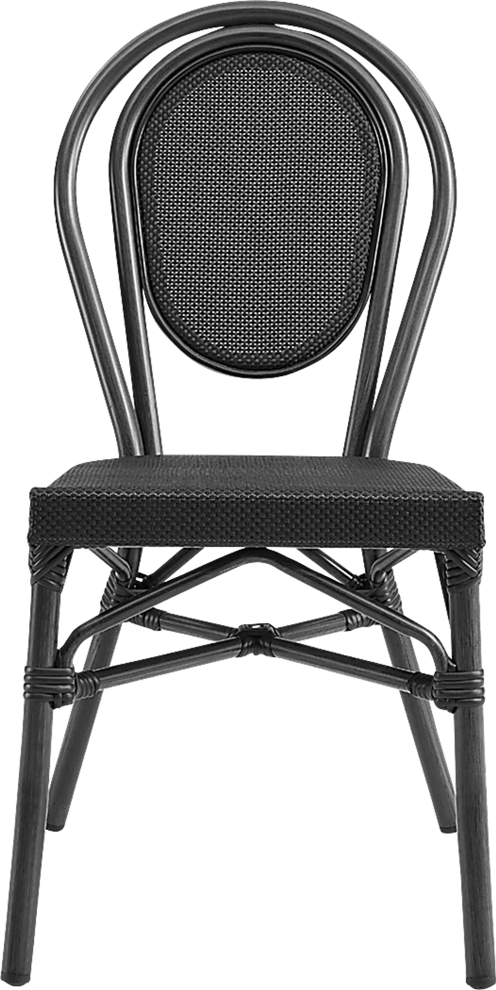 Outdoor Gately Black Dining Chair, Set of 2 - Image 3