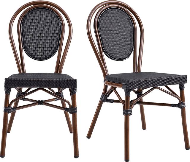 Outdoor Gately Brown Dining Chair, Set of 2 - Thumbnail - Image 1