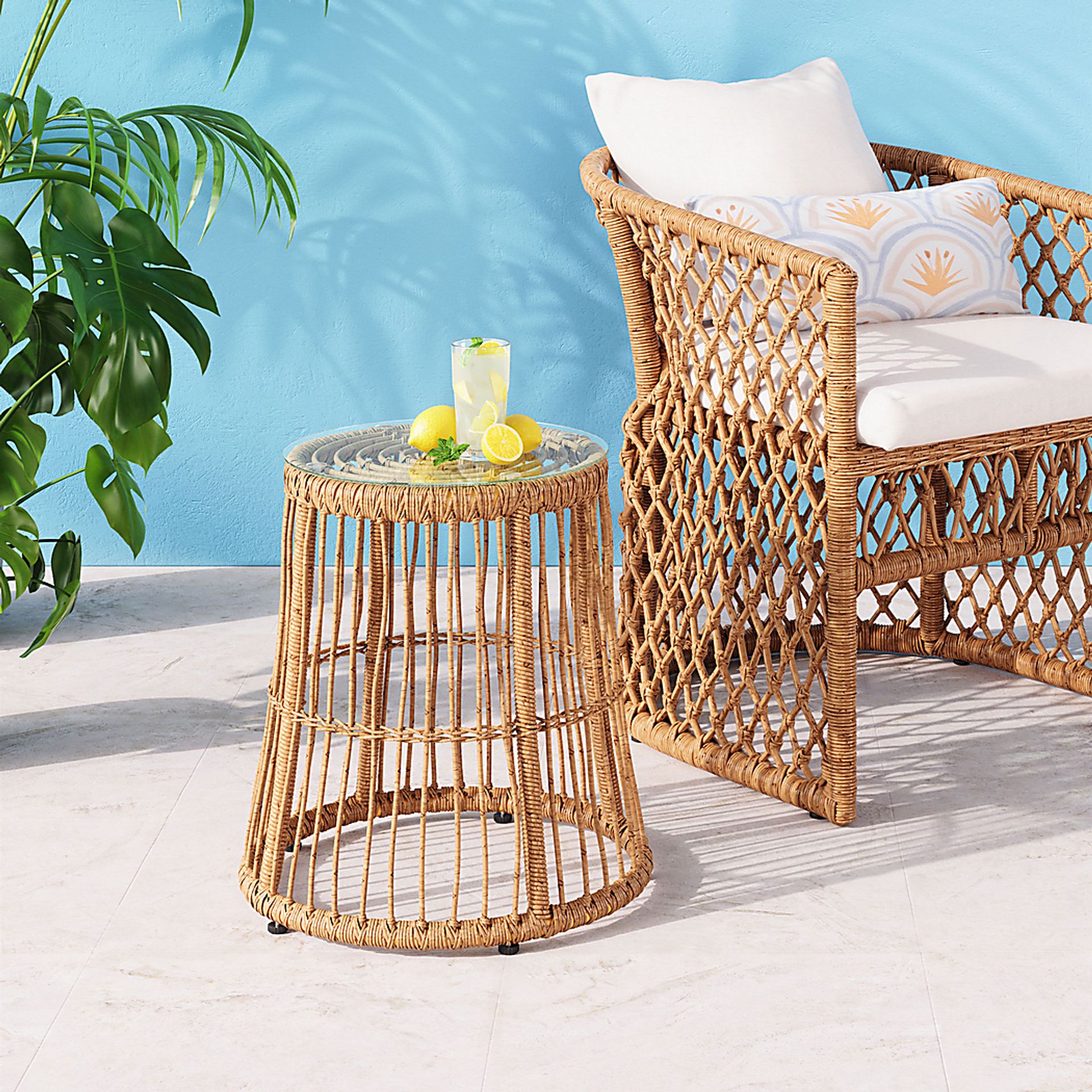 Outdoor Gineridge Brown Side Table - Image 3