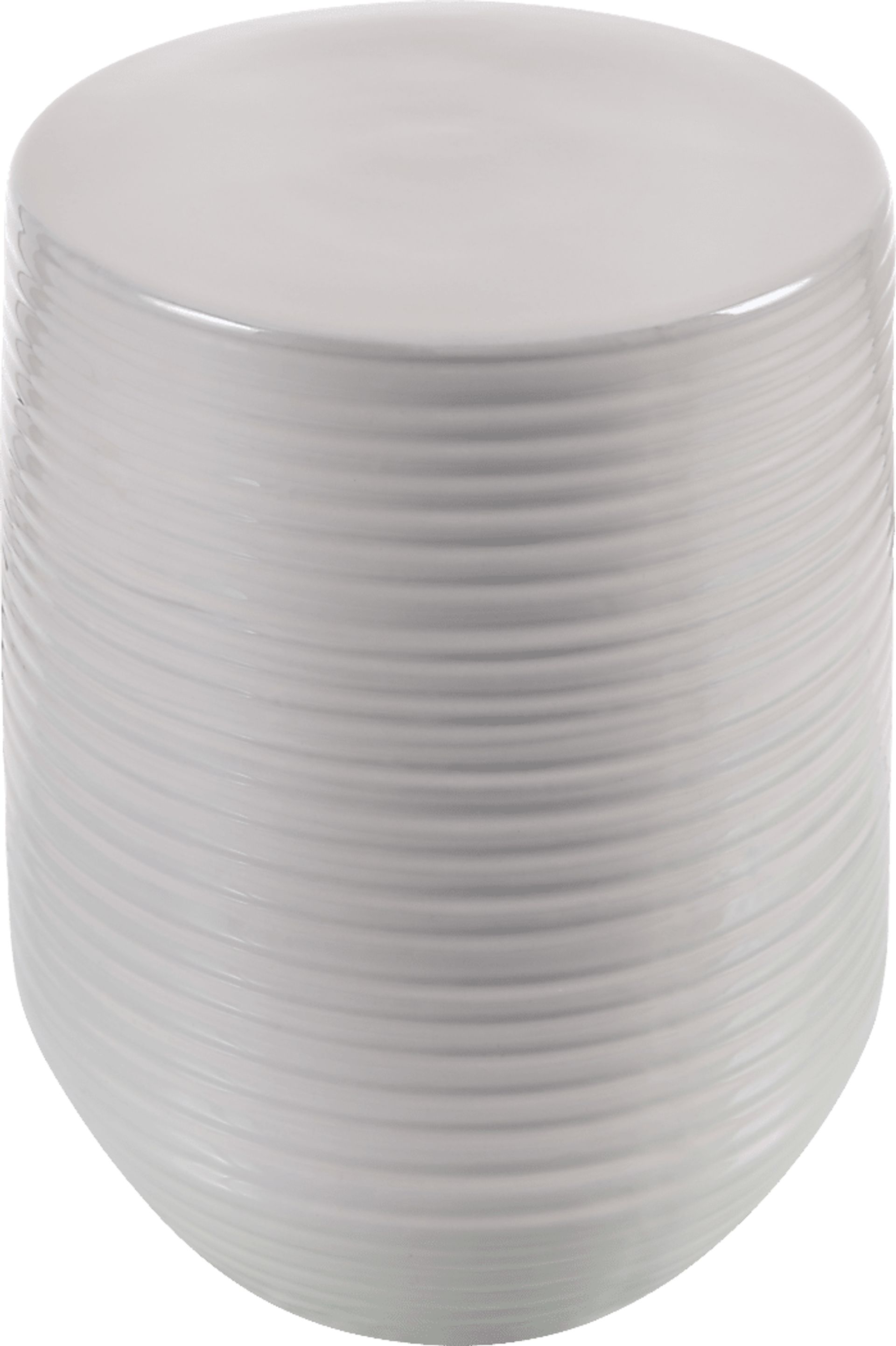 Outdoor Gisi White Garden Stool - Image 1