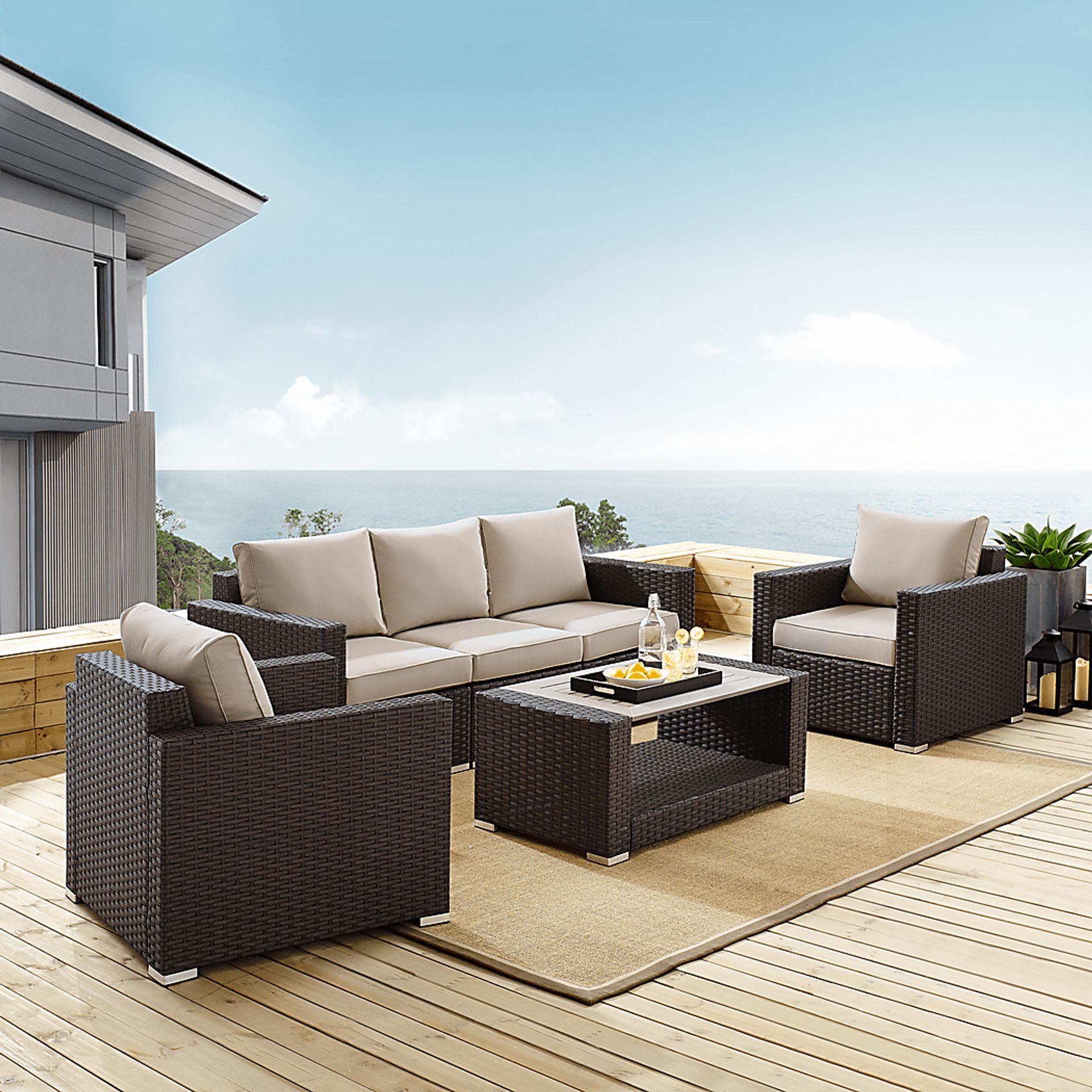 Gladway Brown 4 Pc Outdoor Seating Set - Image 14
