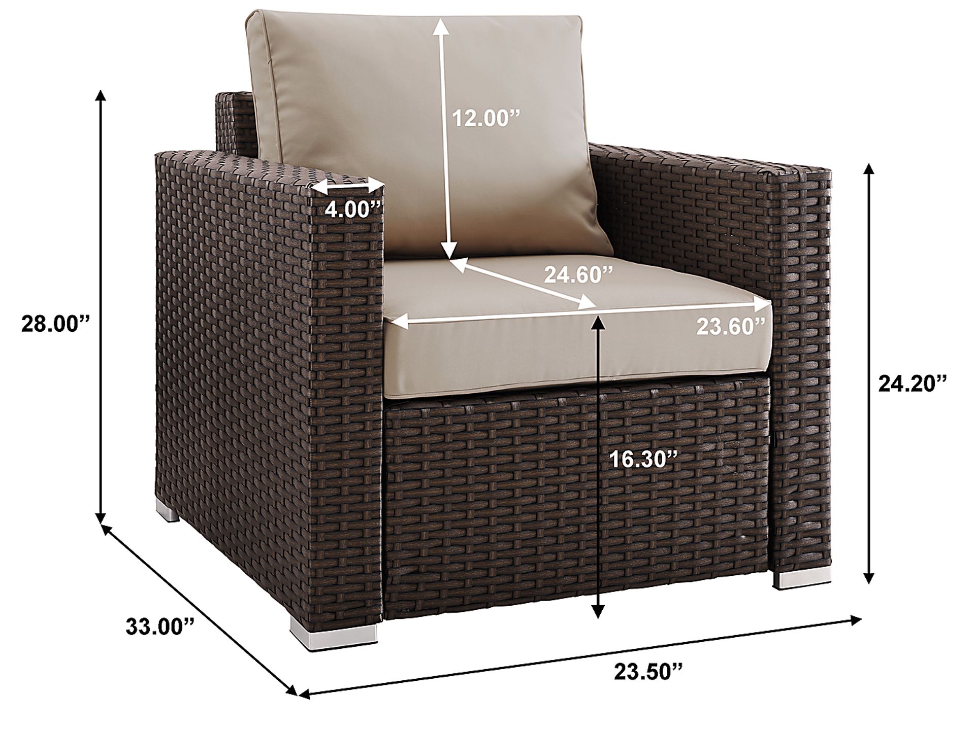 Gladway Brown 4 Pc Outdoor Seating Set - Image 16