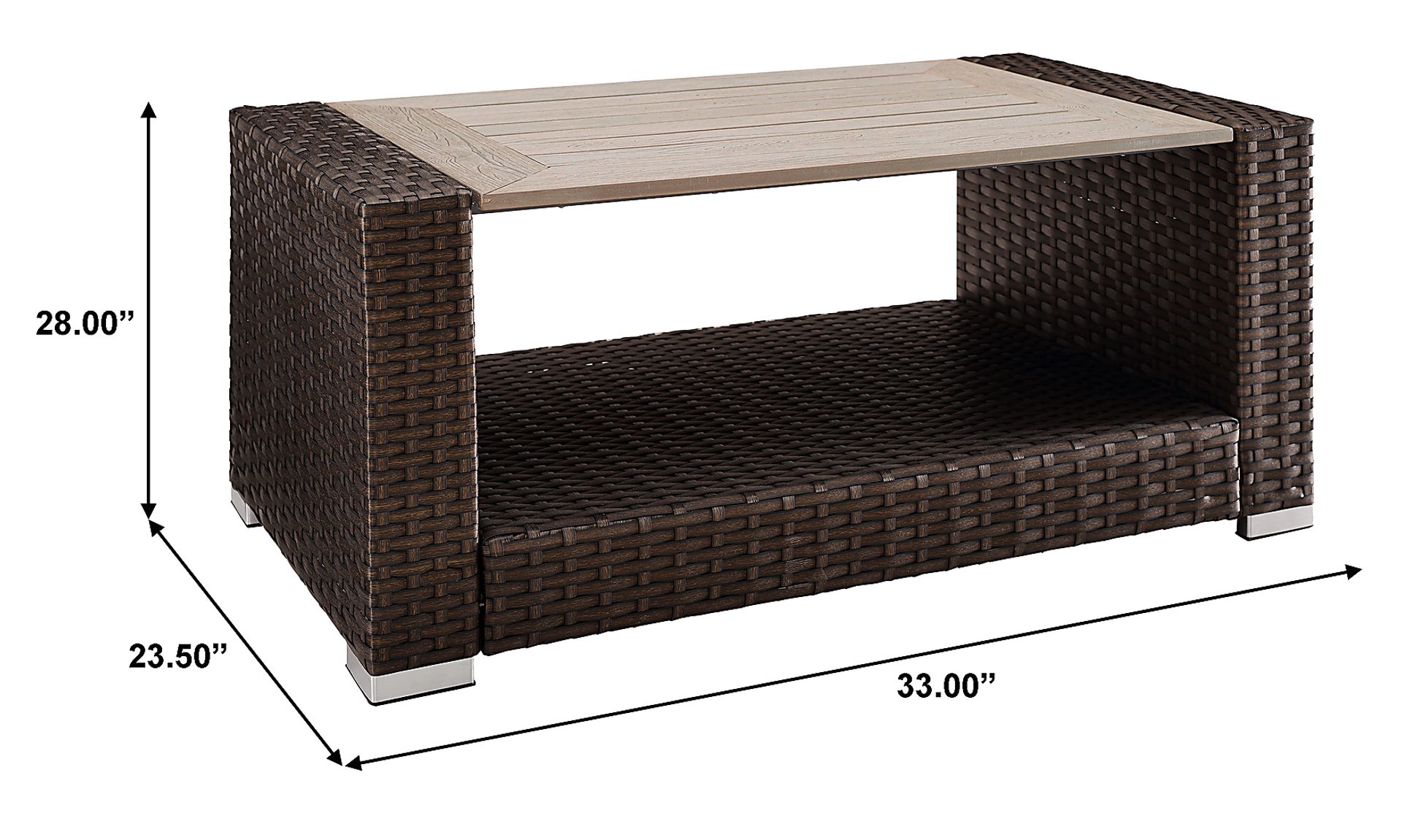 Gladway Brown Wicker Outdoor 4 Pc Seating Set | Rooms to Go