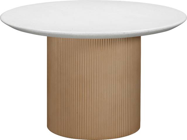 Outdoor Glyndora White Dining Table - Thumbnail - Image 1