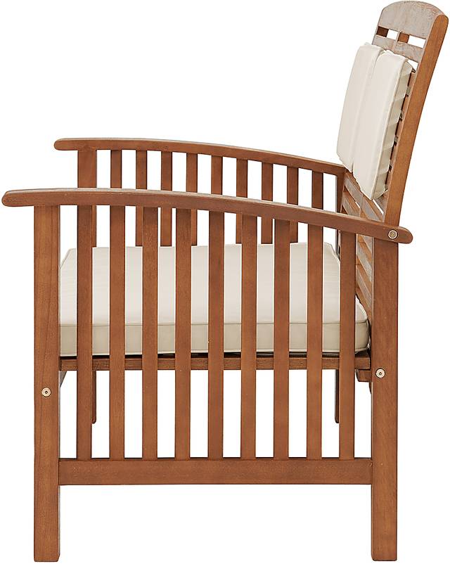 Outdoor Goethe Brown Bench with Cocktail Table - Thumbnail - Image 3