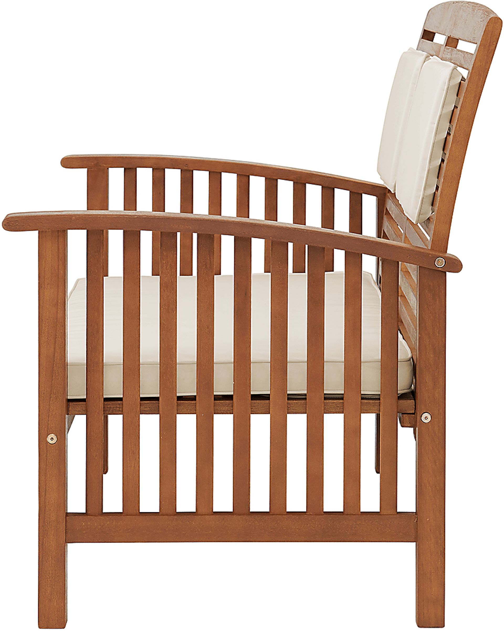 Outdoor Goethe Brown Bench with Cocktail Table - Image 3
