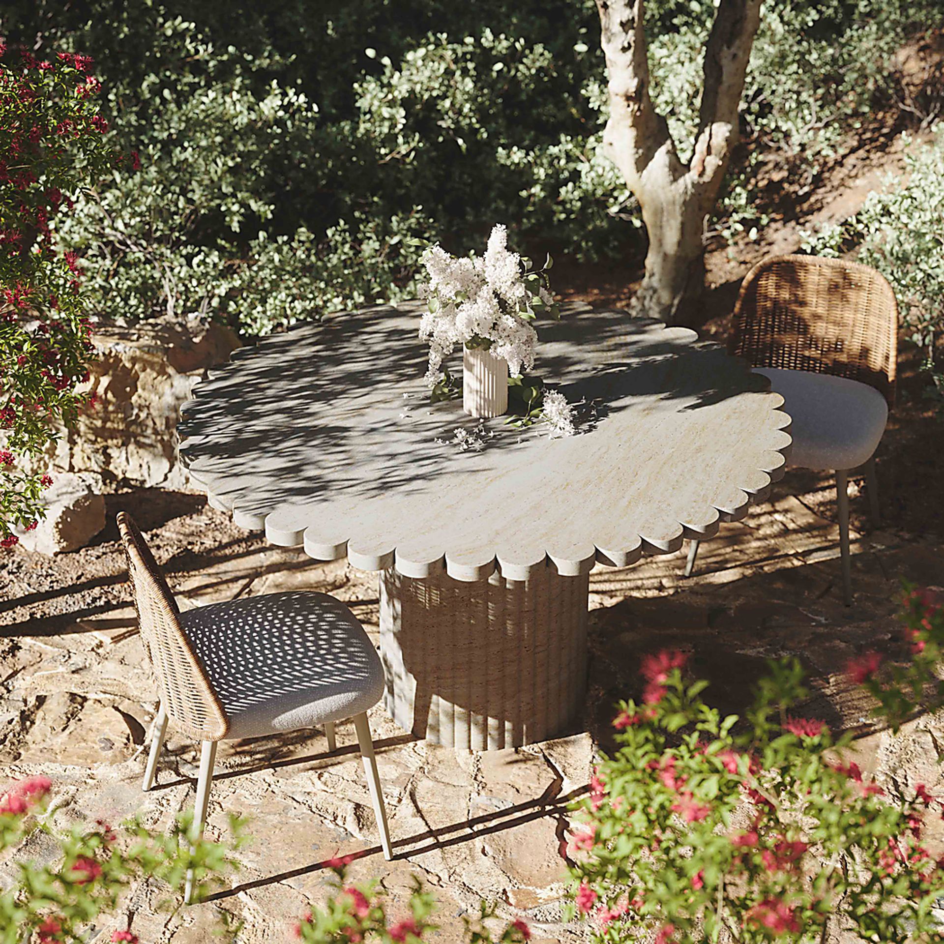 Outdoor Grafius Beige Dining Table - Image 2