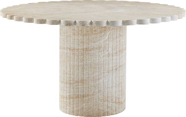 Outdoor Grafius Beige Dining Table - Thumbnail - Image 1