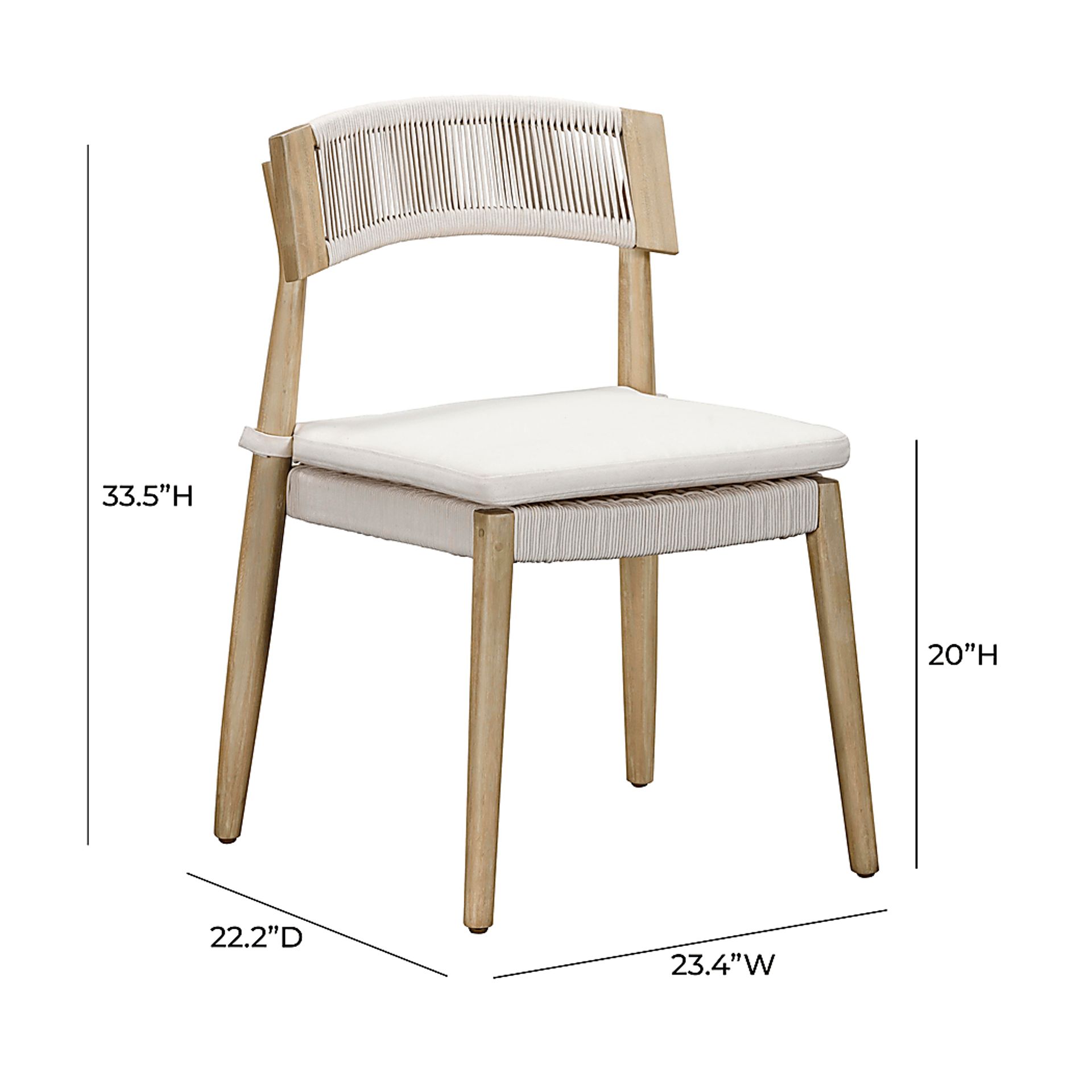 Outdoor Grampion Cream Dining Chair, Set of 2 - Image 9