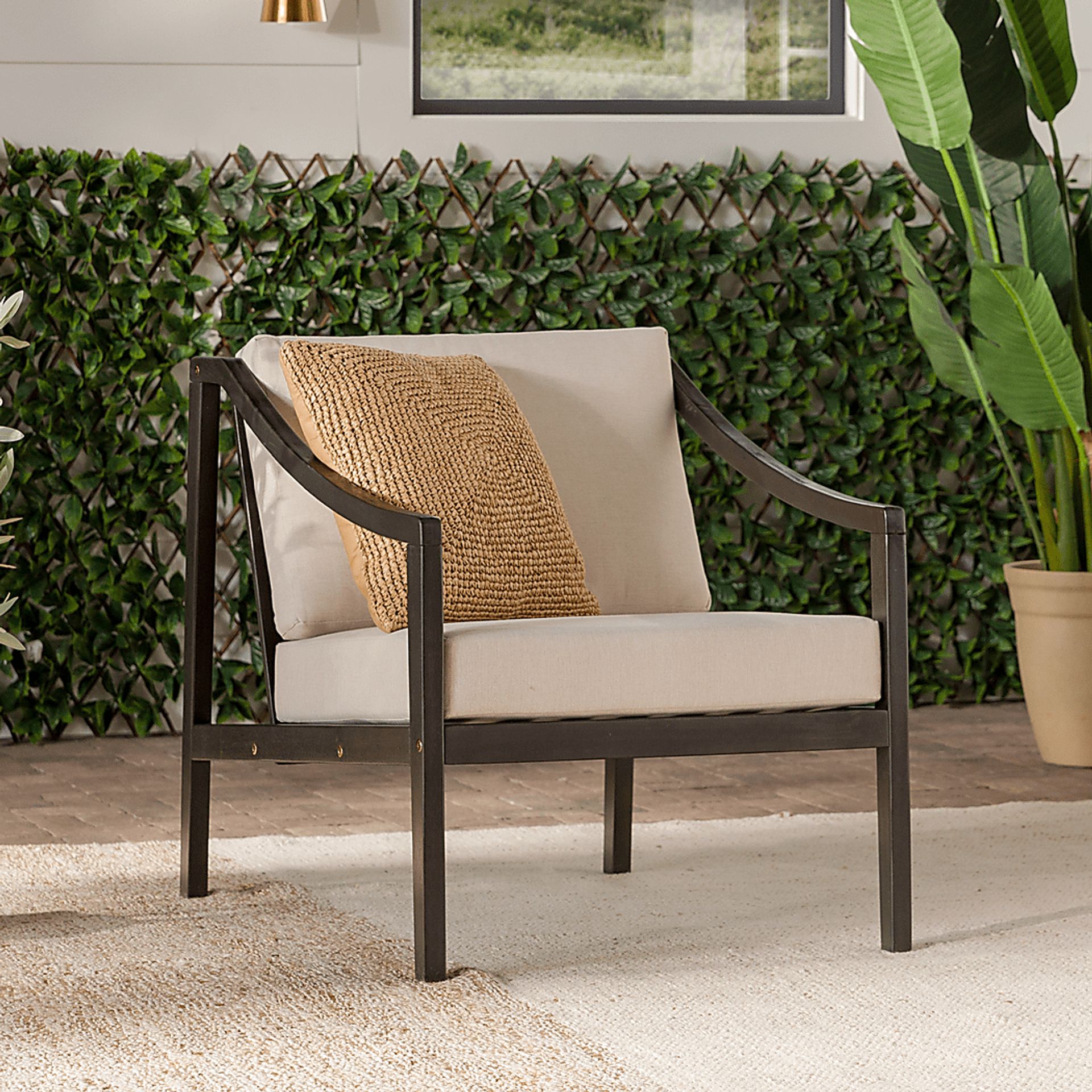 Outdoor Guilmere Black Accent Chair - Image 3