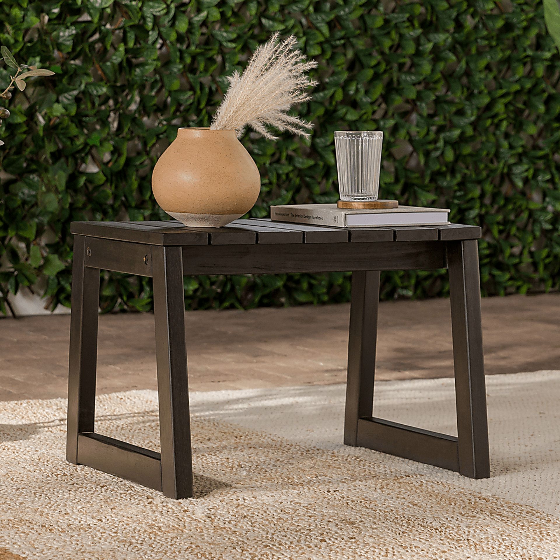 Outdoor Guilmere Black End Table - Image 3