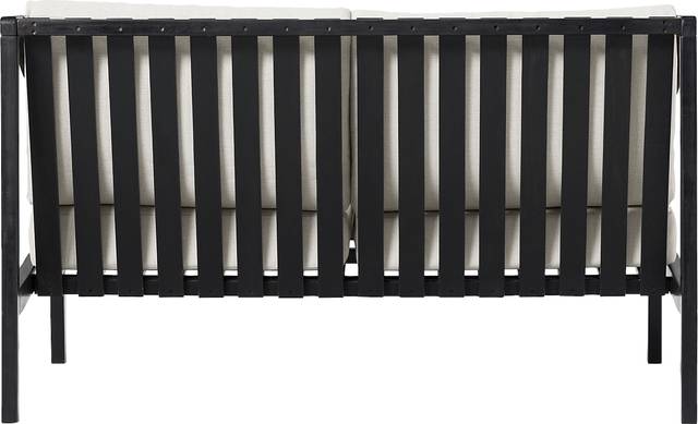 Outdoor Guilmere Black Loveseat - Thumbnail - Image 5