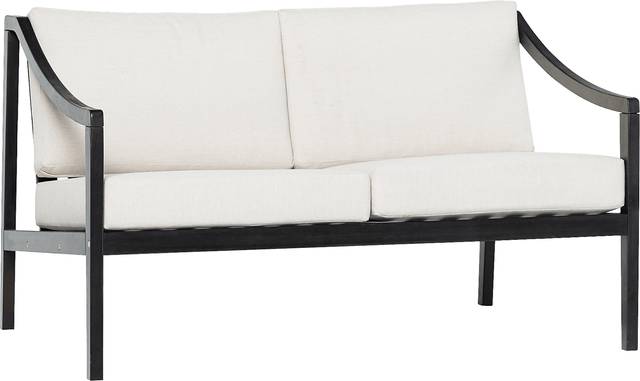 Outdoor Guilmere Black Loveseat - Thumbnail - Image 6