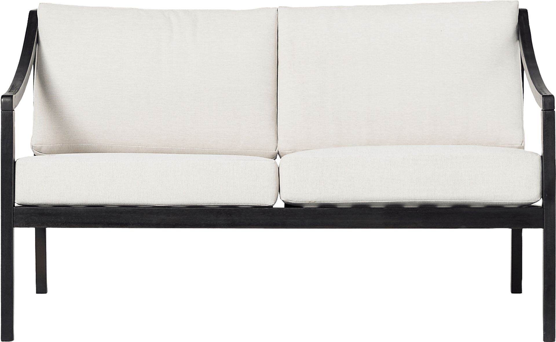Outdoor Guilmere Black Loveseat - Image 1