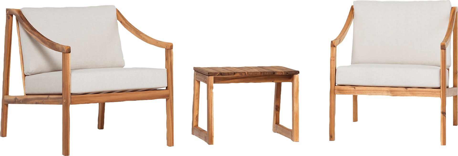 Outdoor Guilmere Natural 3pc Chat Set - Image 4
