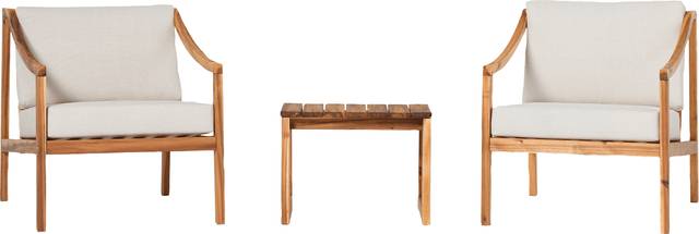Outdoor Guilmere Natural 3pc Chat Set - Thumbnail - Image 1