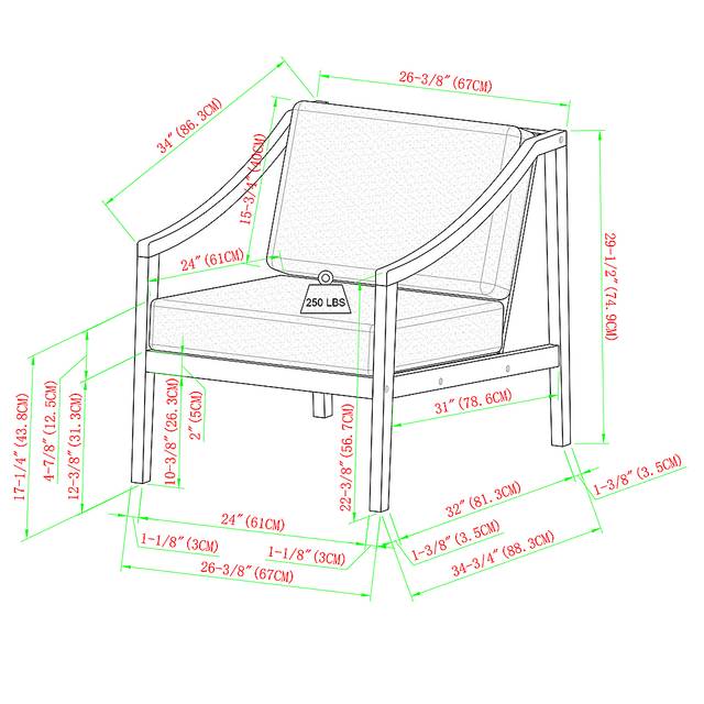 Outdoor Guilmere Natural Accent Chair - Thumbnail - Image 7