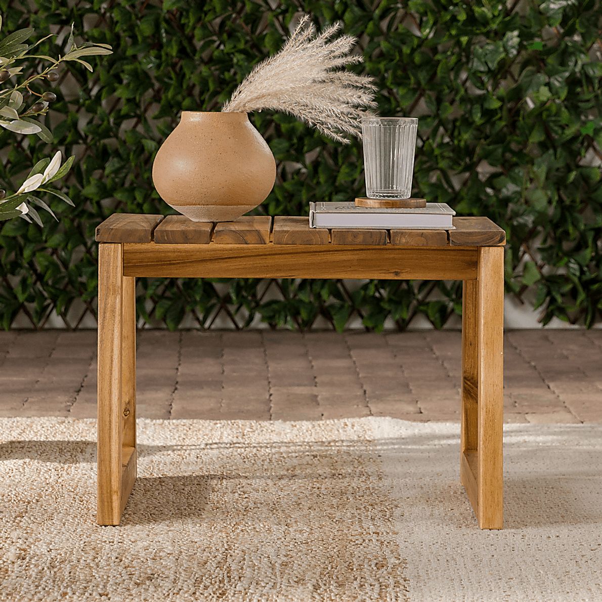 Outdoor Guilmere Natural End Table