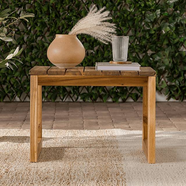 Outdoor Guilmere Natural End Table - Thumbnail - Image 2