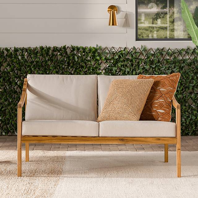 Outdoor Guilmere Natural Loveseat - Thumbnail - Image 2
