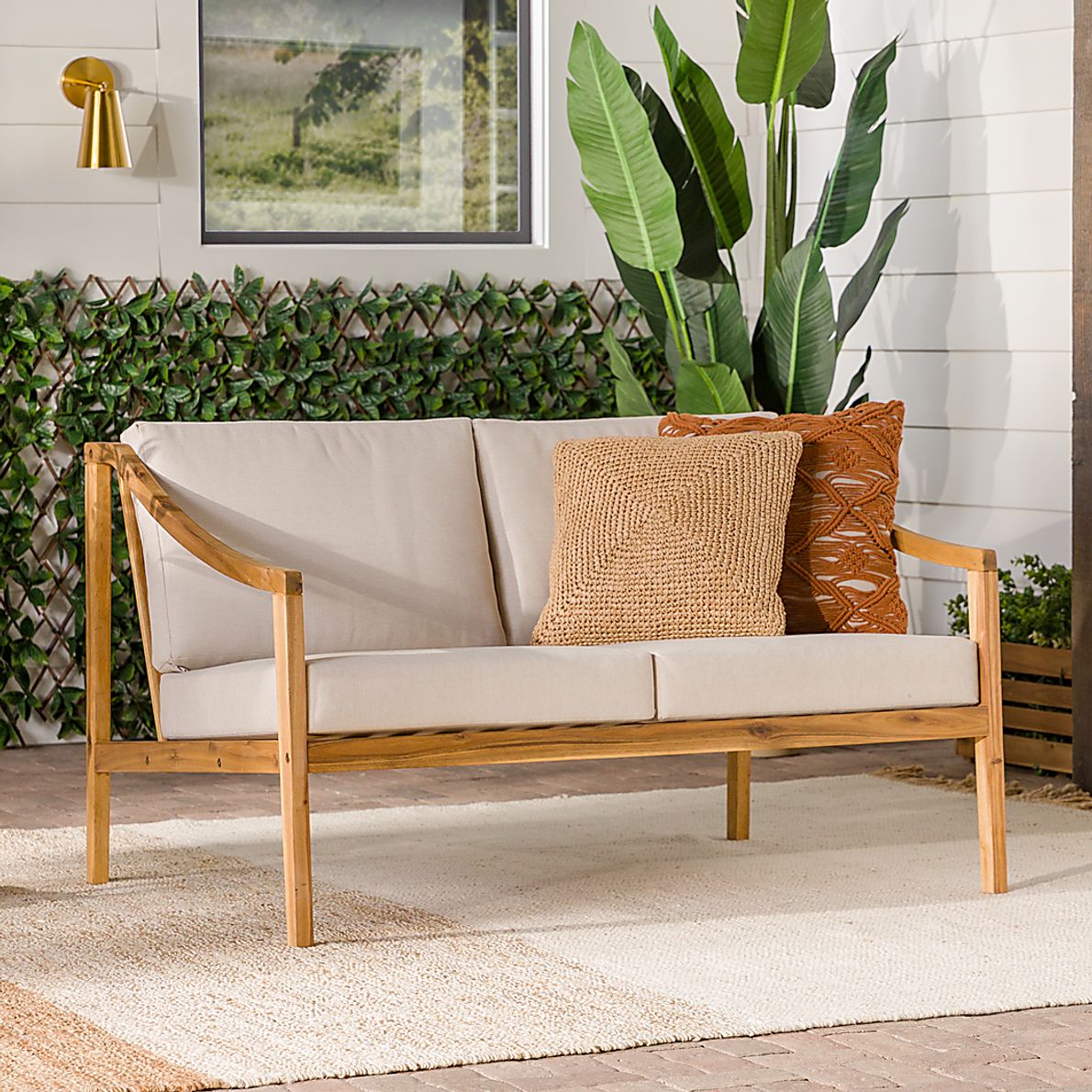 Outdoor Guilmere Natural Loveseat