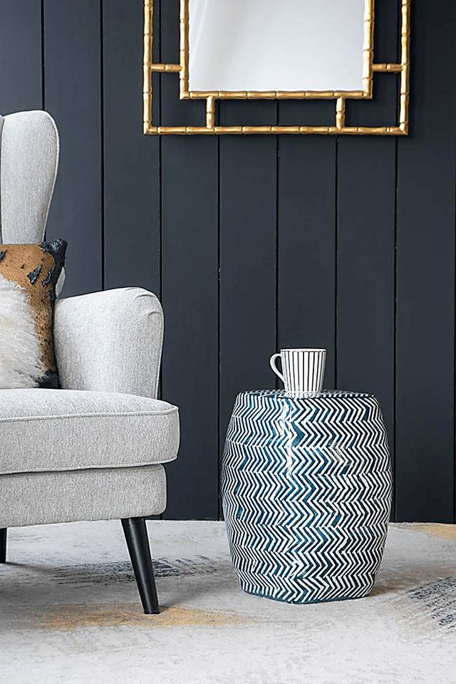 Outdoor Gunton Blue Stool - Thumbnail - Image 13