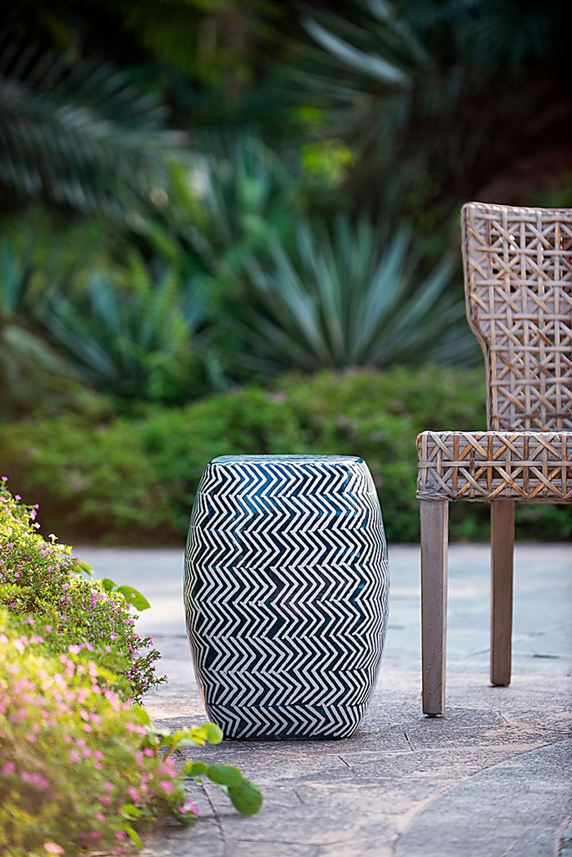 Outdoor Gunton Blue Stool - Image 16