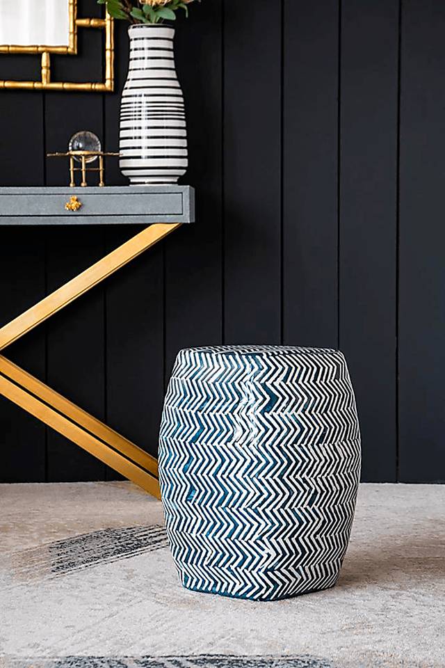 Outdoor Gunton Blue Stool - Thumbnail - Image 10