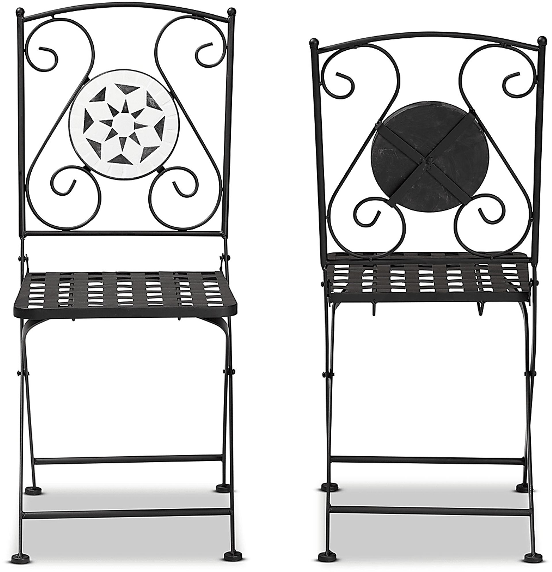 Outdoor Habena Black Side Chairs, Set of 2 - Image 6
