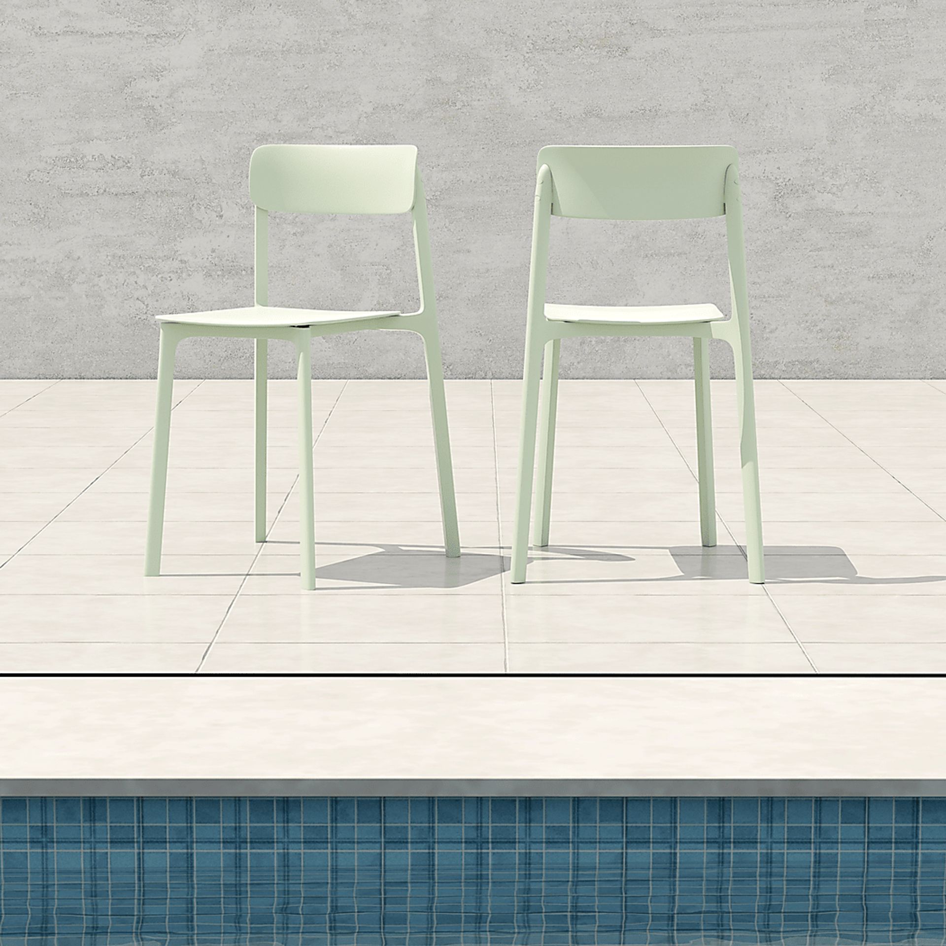 Outdoor Hartzog Mint Green Dining Chair, Set of 2 - Image 2