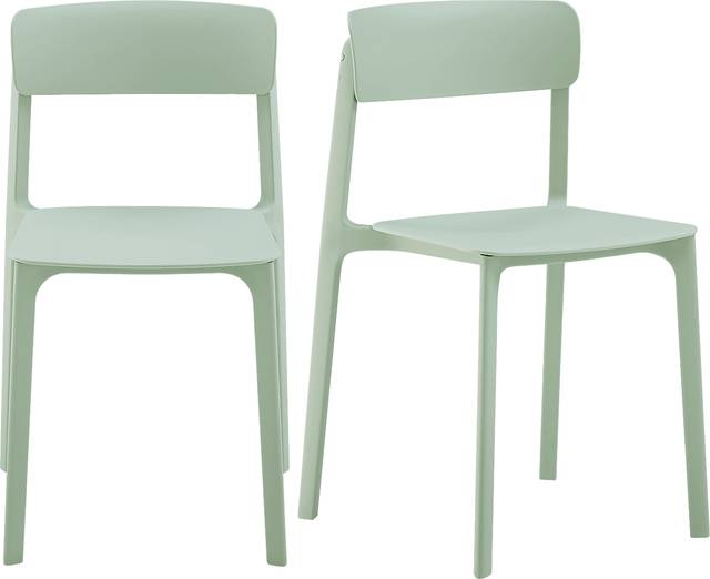 Outdoor Hartzog Mint Green Dining Chair, Set of 2 - Thumbnail - Image 1
