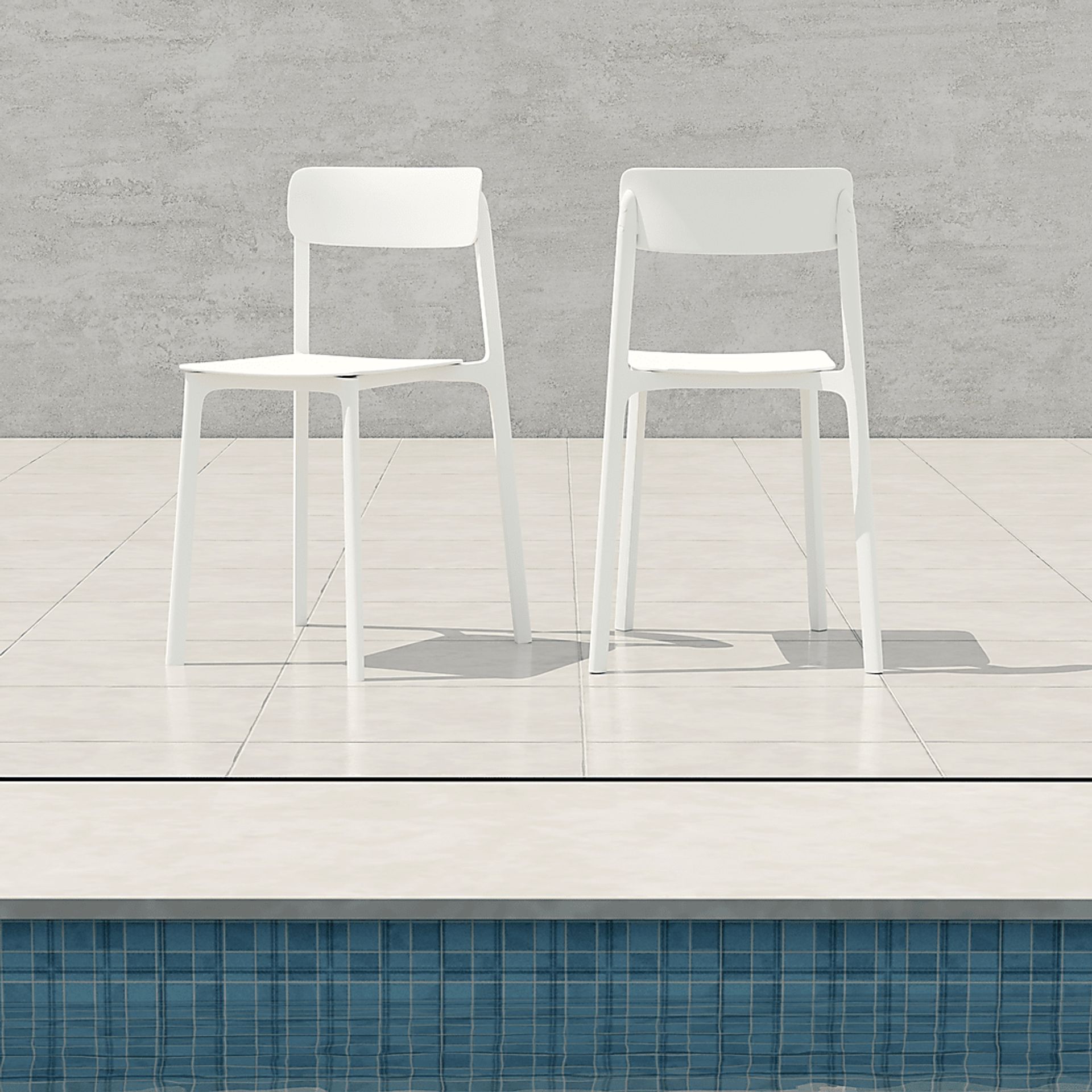 Outdoor Hartzog White Dining Chair, Set of 2 - Image 2