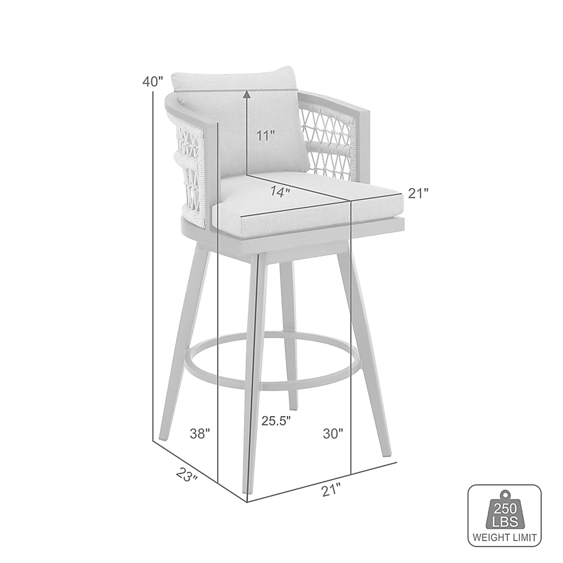 Outdoor Hebtos Gray Swivel Barstool - Image 12