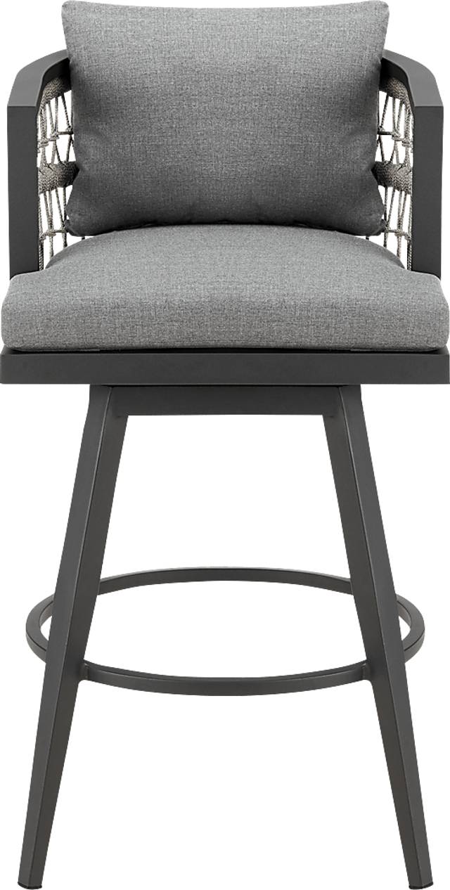 Outdoor Hebtos Gray Swivel Barstool - Thumbnail - Image 3