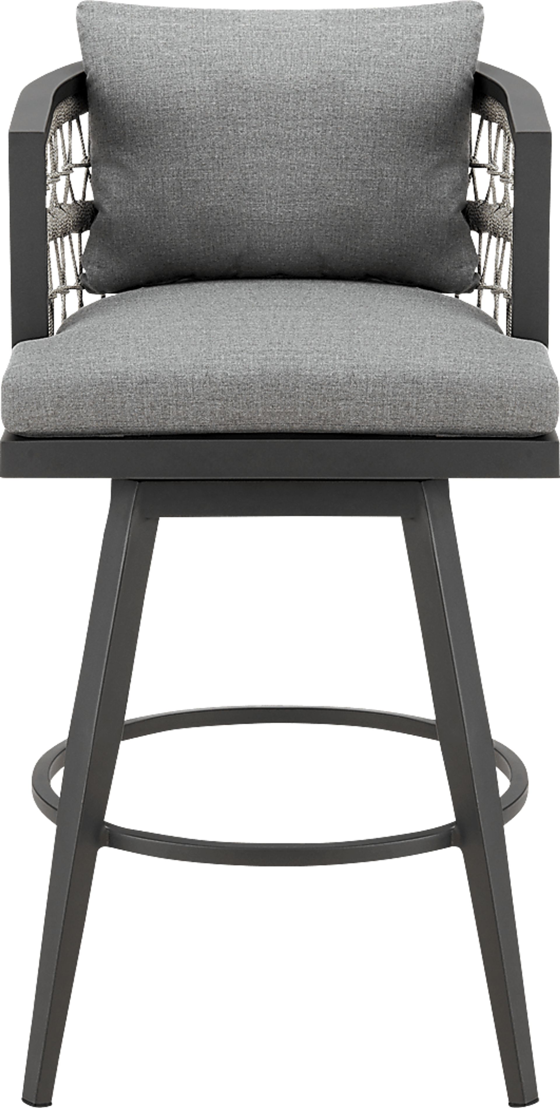 Outdoor Hebtos Gray Swivel Barstool - Image 3