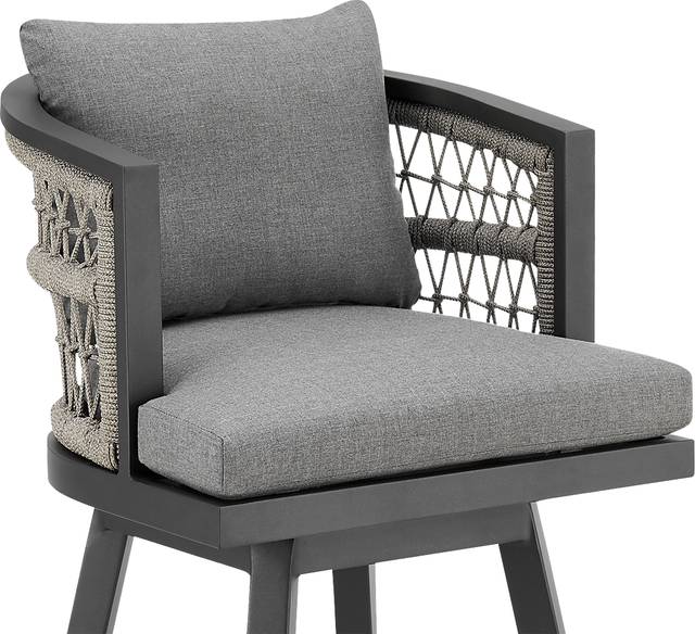 Outdoor Hebtos Gray Swivel Barstool - Thumbnail - Image 5