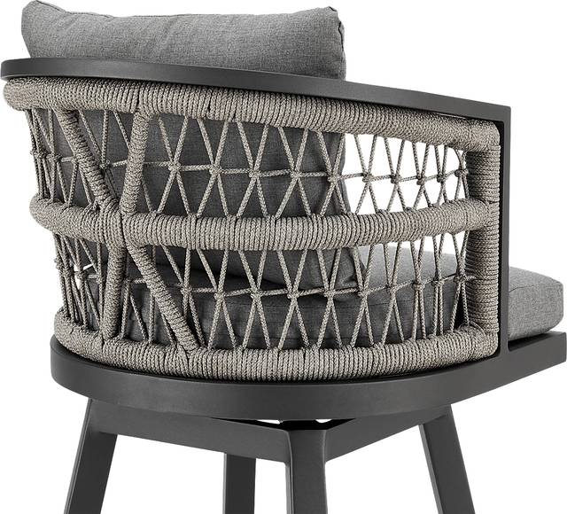 Outdoor Hebtos Gray Swivel Barstool - Thumbnail - Image 6
