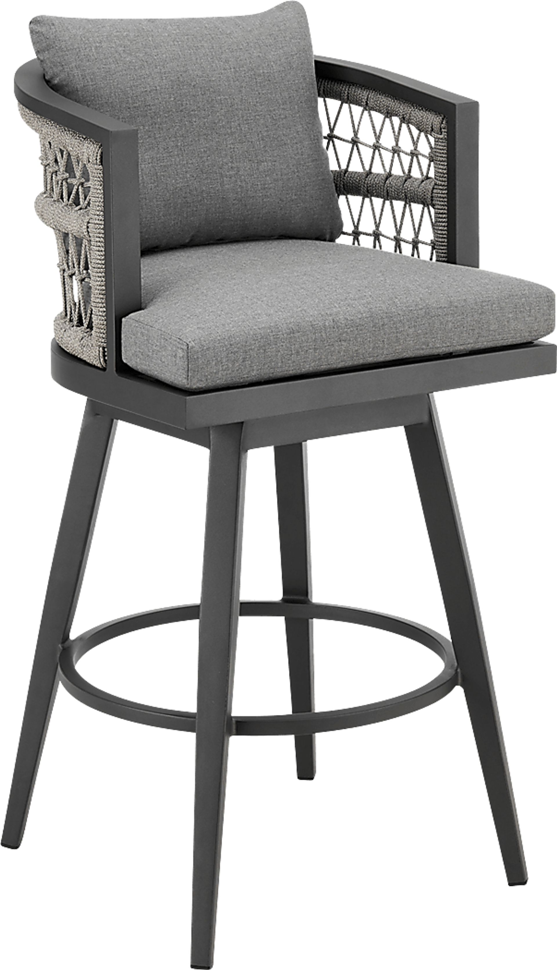 Outdoor Hebtos Gray Swivel Barstool - Image 1