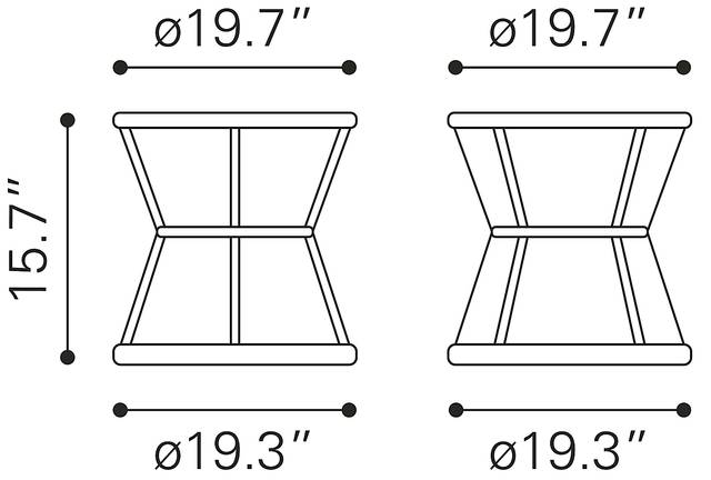 Outdoor Hershe Brown Side Table - Thumbnail - Image 11