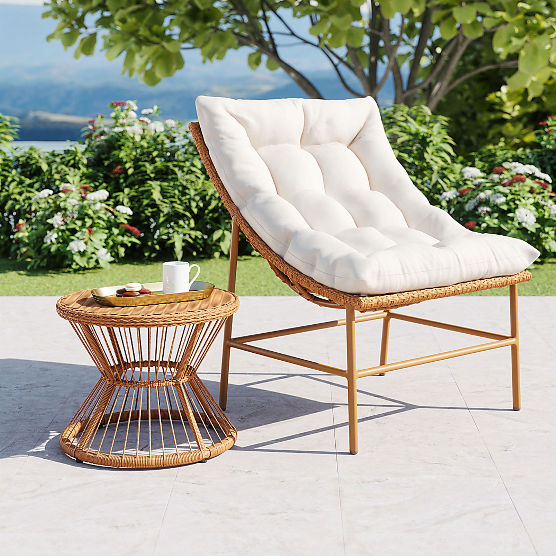 Outdoor Hershe Brown Side Table - Image 2