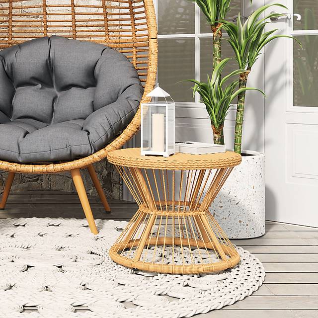 Outdoor Hershe Brown Side Table - Thumbnail - Image 3