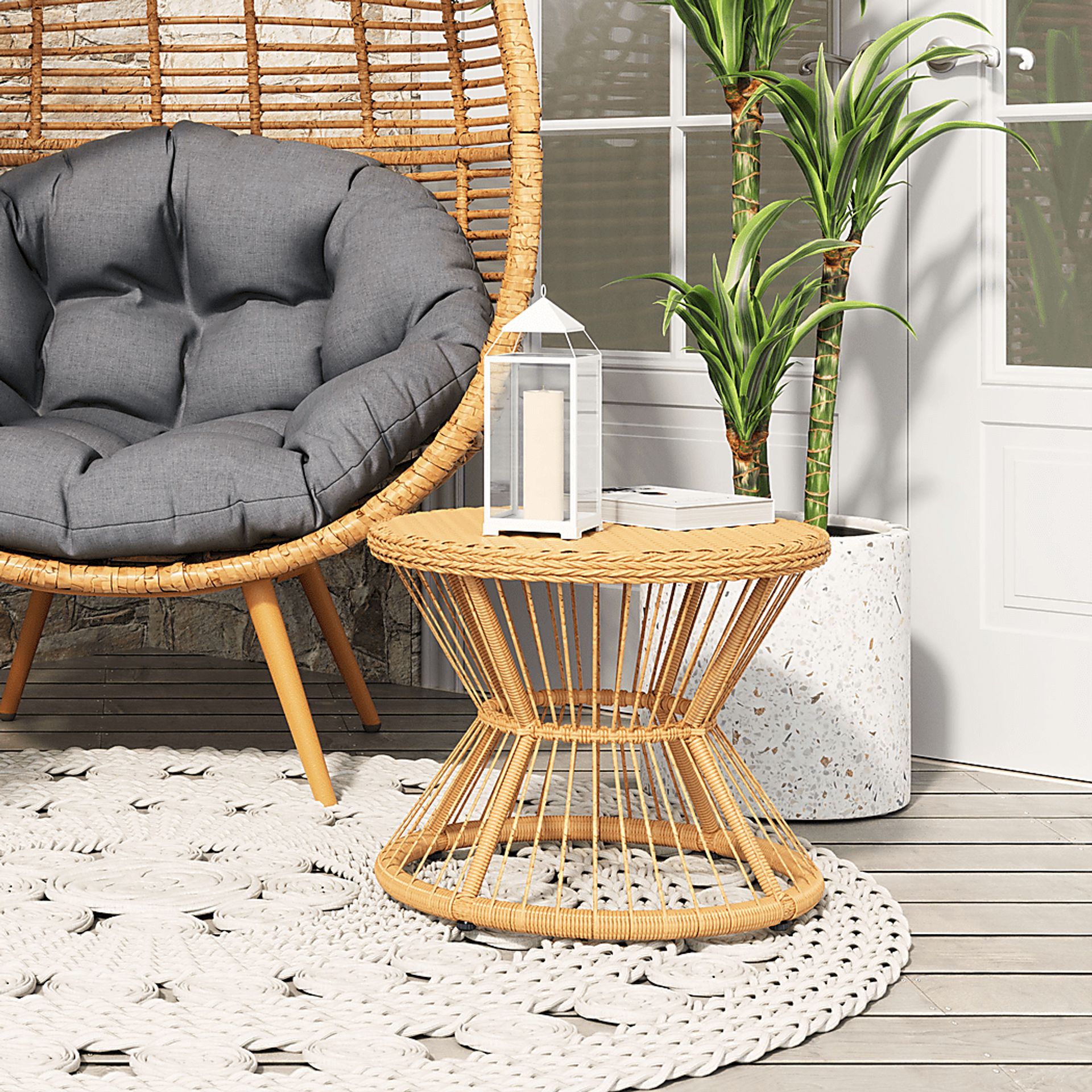 Outdoor Hershe Brown Side Table - Image 3