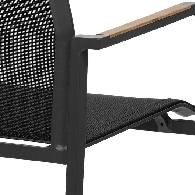 Outdoor Hollingshed Black Arm Chair, Set of 2 - Thumbnail - Image 7