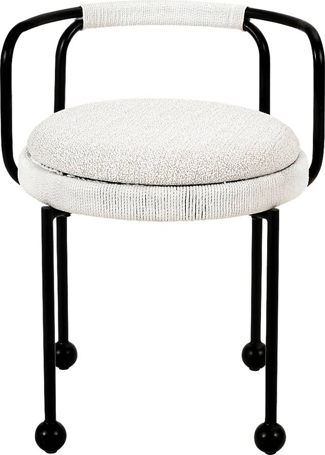 Outdoor Hollyhocky Cream Dining Chair - Thumbnail - Image 4