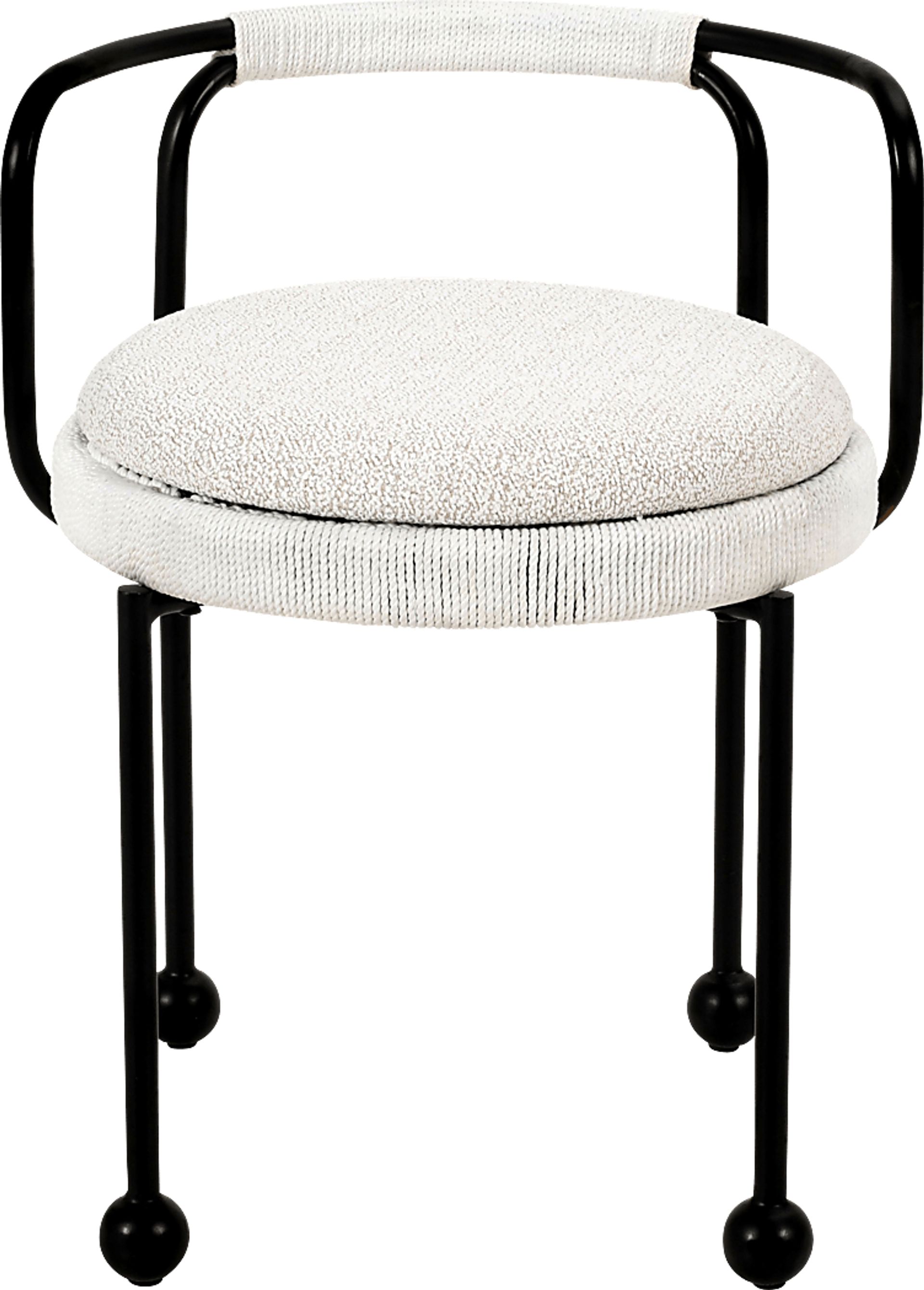 Outdoor Hollyhocky Cream Dining Chair - Image 4