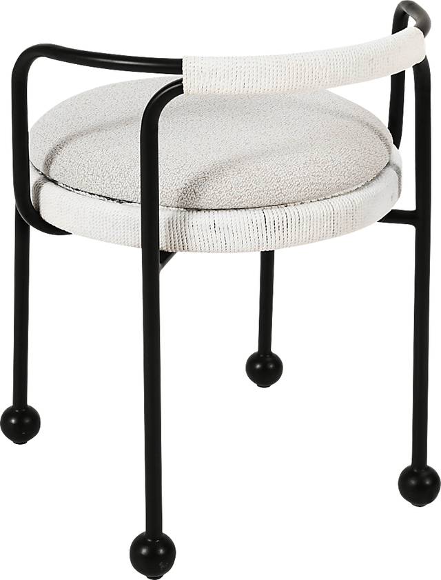 Outdoor Hollyhocky Cream Dining Chair - Thumbnail - Image 5